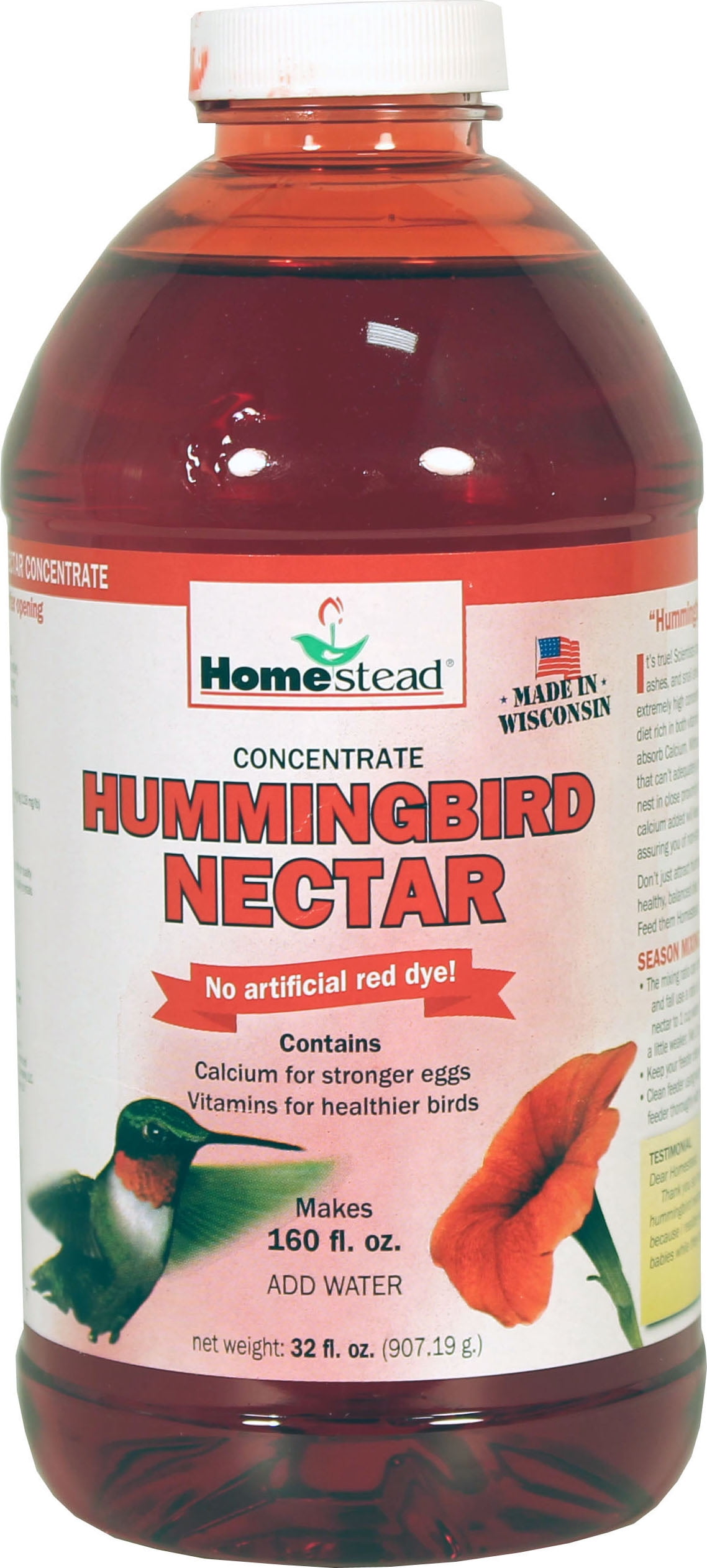NATURAL LIQUID HUMMINGBIRD NECTAR CONCENTRATE 6 CT.