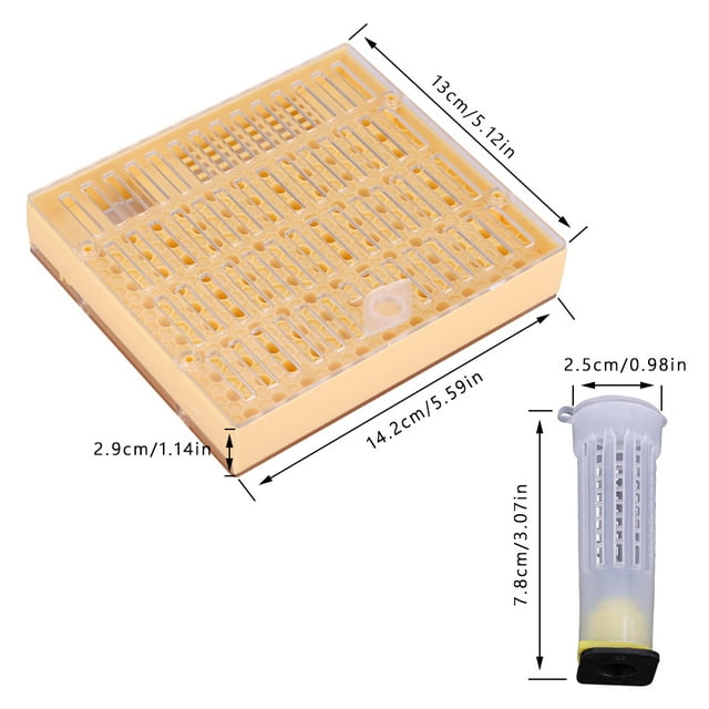 LAFGUR Queen Rearing Kit, Safe To Use Queen Rearing Cage, Naturally Sweet Anti-aging And Corrosion Resistant Golden Yellow Color Home Beekeeper Bee For Beekeepers