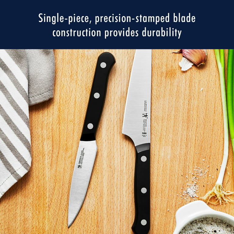 Henckels Solution 15-pc Kitchen Knife Set with Block, Chef Knife, Paring  Knife, Utility Knife, Bread Knife, Steak Knife, Black, Stainless Steel 