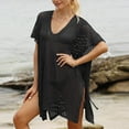 thumbnail image 4 of Ohufall Plus Size Swimsuit Cover Up for Women Summer Crochet Bathing Suit Cover Up Swimwear Beach Coverups, 4 of 4