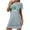 Blue, variant on 65% Off Clear! Christmas Pajamas for Women Christmas Gifts for Men Bbq Christmas Women'S Plus Size Short Nightgown with Printed On The Chest