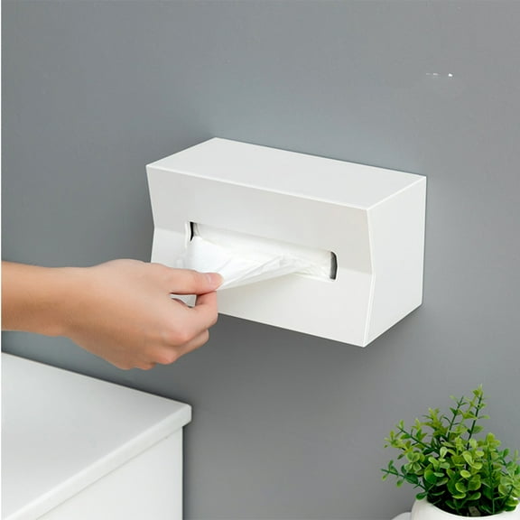 NIYANGLE 1Pack Napkin Holder For Bathroom Wall Mounted Plastic Rectangular Home Use