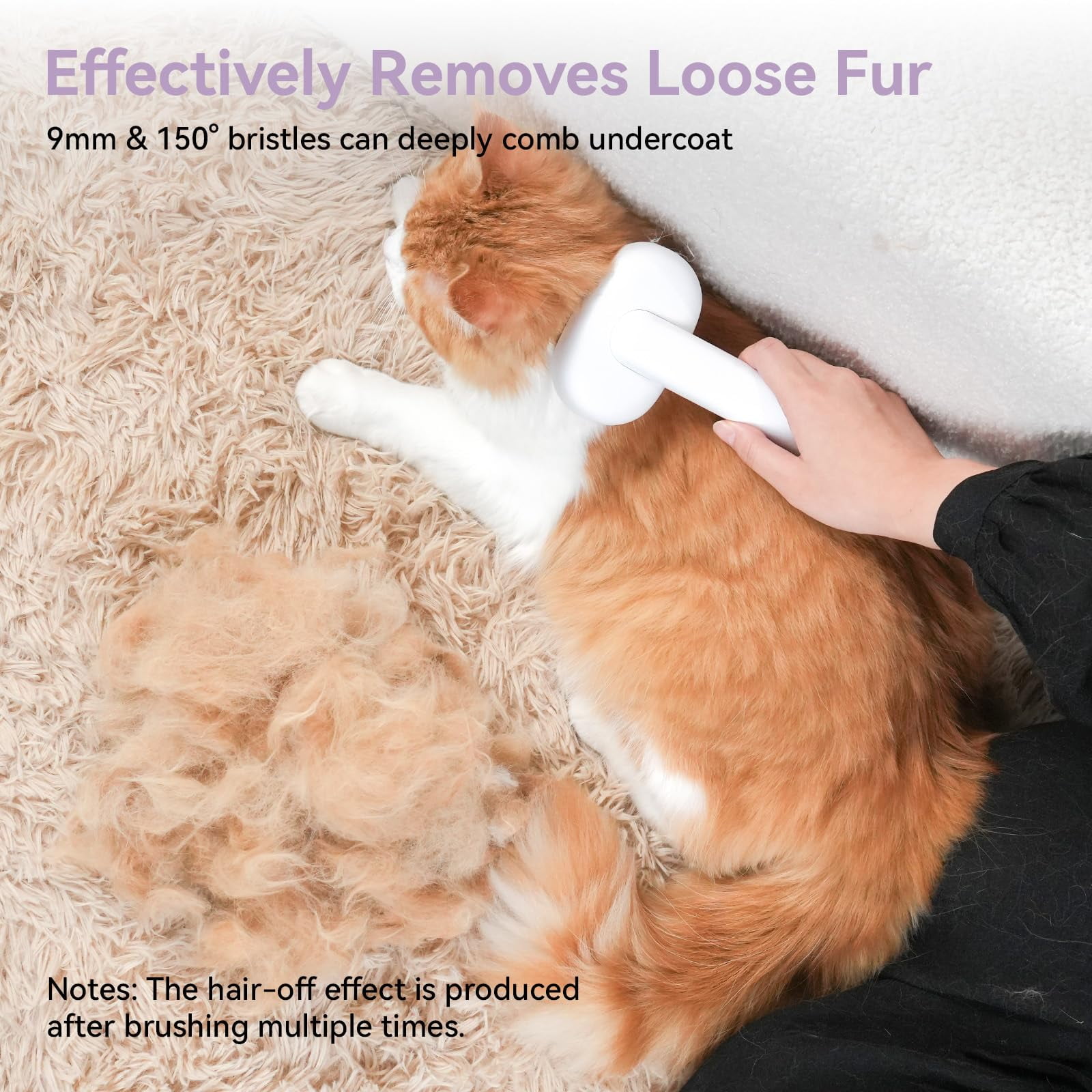 Cat Brush for Shedding, Cat Brushes for Indoor Cats, Cat Brush for Long or Short Haired Cats, Cat Grooming Brush Cat Comb for Kitten Rabbit Massage Removes Loose Fur