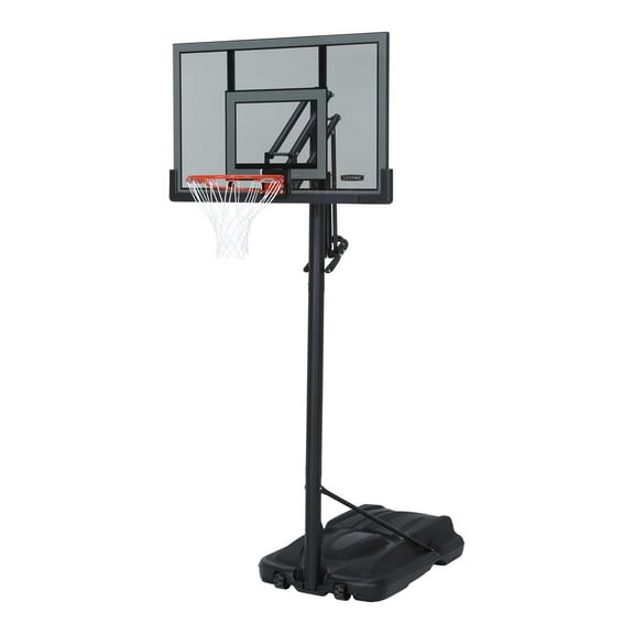 Lifetime 7.5 ft. - 10 ft. Adjustable Height 52" Shatterproof Outdoor Portable Basketball System (Adult)