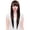 Brown / Honey Auburn, variant on Synthetic Straight w/ Bangs Long Wigs Heat Resistant Full Head Hair for Women by Tirrinia