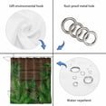 thumbnail image 7 of 66x72 Inch Shower Curtains for Bathroom, Tropical Leaves Bath Curtain Decor, Summer Botanical Monstera Leaf Wooden Brown Waterproof Restroom Curtains Shower Set Accessories with 12 Hooks 66 Inch, 7 of 7