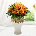 thumbnail image 1 of Jarrón de para flores, tarro de almacenamiento con tapa, artesanía coleccionable, decorativo, multifuncional, para decoración para sala de 18x35cm, 1 of 8