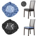 thumbnail image 2 of 6/4/2/1PCS Stretchable Chair Cover, PU Leather Chair Cover Elastic Seat Protector, Dining Room Seat Kitchen Chairs Cover Removable Rotating Chair Slipcover for Desk Chair Armrest Chairs, 2 of 7