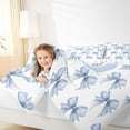 thumbnail image 4 of Feelyou Kawaii Monogrammed S Bedding Comforter Set for Teens, Fashion Bowknot Ribbon Twin Comforter Sets, Cute Princess Style Reversible Bedding Set, Microfiber Bedroom Decor, 2pcs, 4 of 8