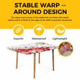 thumbnail image 4 of Valentines Love Heart Table Cloths for 3 Foot Rectangle Tables, Red Eucalyptus Botanical Grey Plaid Patio Waterproof Elastic Fitted Tablecloths, Washable Rectangular Table Cover for Camping, 4 of 8