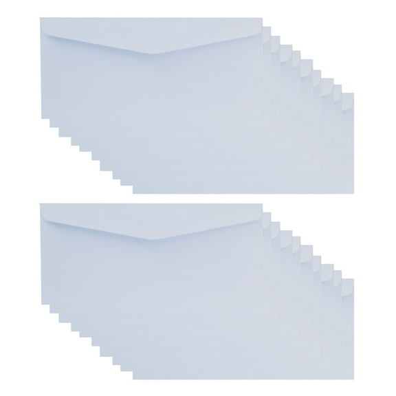 Set of 2 Invitation Envelopes Bubble Mailer White Open Compostable Office