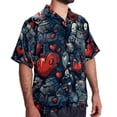 thumbnail image 2 of Love Men's Casual Hawaiian Shirts, Printed Button Down Short Sleeve Summer Beach Tops with Spread Collar - Unisex, 2 of 6