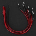 thumbnail image 3 of 50 Uds diodo cableado cabeza redonda luminosa resaltado enchufe recto cuentas LED 12V 3mm, 3 of 8