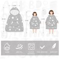 thumbnail image 3 of Wearable Blanket Hoodie for Kids, Sherpa Oversized Sweatshirt Blanket Flannel with Hood Pocket and Sleeves, 3 of 9