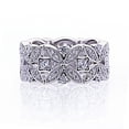 thumbnail image 2 of Platinum Plated Sterling Silver 1.5ct CZ Wedding Band Vintage Eternity Ring ( Size 5 to 9 ), 5, 2 of 2