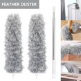 thumbnail image 2 of CNKOO Long Telescopic Extendable Feather Duster Bendable Microfiber Duster with Stainless Steel Extension Pole Up to 110‘‘ Cobweb Brush Static Hand Duster for Cleaning Ceiling Fan Cars Fu, 2 of 9