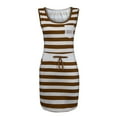 thumbnail image 4 of IROINNID Bodycon Dress For Women Sleeveless Round Neckline Casual Bandage Stripe Loose Vest Sling Dress Regular Stripes Dress, 4 of 6