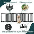 thumbnail image 4 of Semiocthome Foldable Dog Gate Bamboo Extra Wide Pet Gate with 2 Metal Stand for Indoor,Black,110"W, 4 of 7