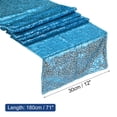thumbnail image 2 of Lake Blue Table Runner 71" x 12", Long Shining Sequin Table Runner, 2 of 4