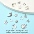 thumbnail image 3 of 48Pcs 24 Styles Tibetan Style Alloy Pendants Sun/Star/Moon Mixed Color 7~28.5x5~23x2mm Hole: 1~2mm 2pcs/style, 3 of 6