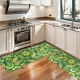thumbnail image 3 of Kitchen Rugs Sets Of 2,Green Pioneer Flower and Paisley Pattern Anti Fatigue Kitchen Mat Rugs Non Slip Washable,Decorative Kitchen Floor Mats for Kitchen,Sink,Laundry,17"X47", 3 of 5