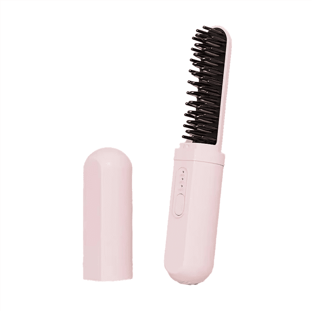Mini Plancha de Pelo Inalámbrica Portátil, Recargable, Rizador de Doble Propósito con Tecnología de Iones Negativos