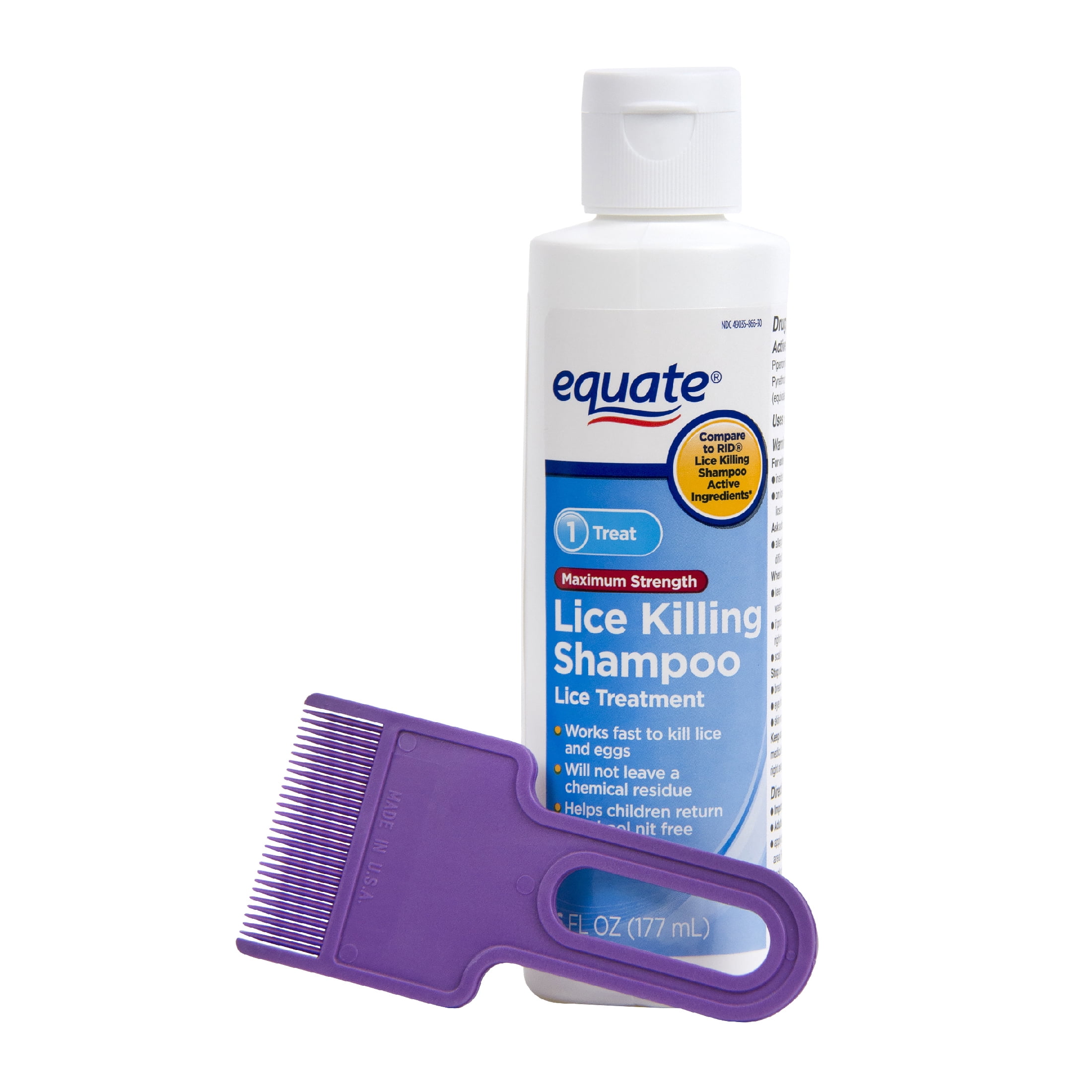 Equate Lice Killing Shampoo Step 1 Lice Treatment For Kids And