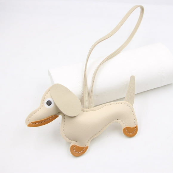 Leather Sausage Dog Hand Rope Bag Pendant Phone Case Accessories Pendant Car Dog Keychain