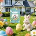 thumbnail image 6 of Uutvery Easter Garden Flag, Double Sided Polyester Birthday Patio Yard Decor, Spring Holiday Welcome Flag with Pole, 17.71x11.81 Inches, 6 of 6