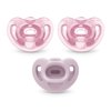 NUK Sensitive Orthodontic Pacifiers, 6-18 Months, Pink/Purple