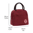 thumbnail image 3 of Kaireo Lunchbox Insulation Bag Wine Red,Lunch Bag Canvas Durable and Resuable Picnic Teen,Include:1X Lunch Bag,Beautiful and Practical for Daily Use, 3 of 3