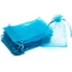 thumbnail image 1 of Xiao Hua 100 bolsas de regalo de organza azul de 4 x 6 pulgadas con cordón, bolsas para dulces, regalos de boda, bolsas de joyería para baby shower, bodas, cumpleaños, fiestas de Navidad., 1 of 4