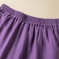 thumbnail image 5 of Women's Linen Pants with Pockets Loose Fit Summer Palazzo Pants High Waist Wide Leg Crop Trousers Beach Yoga Pants Purple L, 5 of 9