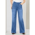thumbnail image 4 of Roaman's Women's Plus Size 24/7 Stretch Wide Leg Jean, 4 of 5