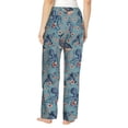 thumbnail image 3 of Balery Underwater Animals and Flowers print Women's Pajama Pants,Ultra Lightweight Pjs,Lounge Pant-Medium, 3 of 9