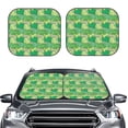 thumbnail image 2 of Wukai Crocodile And Bush Print Windshield Sun Shade, Car Front Window Shades Sunshade Cover Sun Visor Shield Block Automotive Interior Protector Blocks UV Rays-Medium, 2 of 6