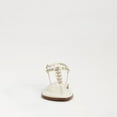 thumbnail image 3 of Sam Edelman Gigi Porcelain Pearl Embossed Open Toe Ankle Strap Flats Sandals (Porcelain Pearl, 9.5), 3 of 6