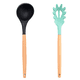 thumbnail image 1 of Juego de utensilios de cocina de silicona de 2 piezas, utensilios de cocina de madera fáciles de limpiar, utensilios de cocina antiadherentes, 1 of 5