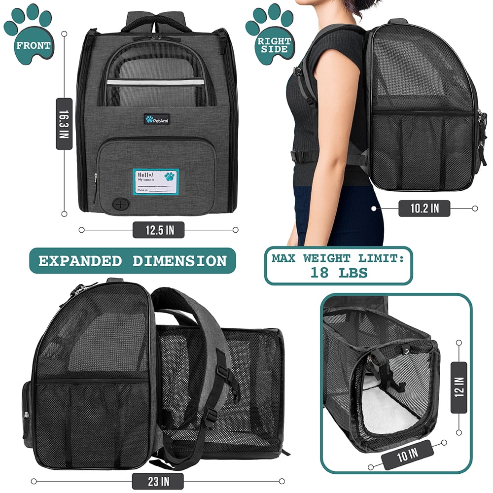 Petami premium hot sale pet carrier backpack