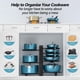 thumbnail image 3 of PHANCIR Organizador de Ollas y Sartenes, 3 Métodos DIY, Estante Ajustable para Ollas y Sartenes de 8 Niveles, Organizador de Metal Resistente con Almohadilla de Silicona Antideslizante para Gabinete, Organización de Cocina, Almacenamiento, 3 of 8