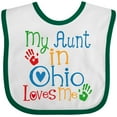 thumbnail image 3 of Inktastic My Aunt in Ohio Loves Me Boys or Girls Baby Bib, 3 of 4