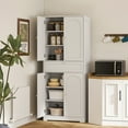 thumbnail image 2 of HOMCOM 72.4" Tall Kitchen Pantry Cabinet, Storage Cabinet with Doors, White, 2 of 10