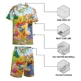 thumbnail image 3 of Winnie The Pooh Boys Short Sleeve T-Shirt And Shorts Outfit Set Activewear Mesh Short Set for Kids, 3 of 7