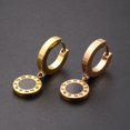 thumbnail image 2 of Pendientes de acero de titanio de lujo con luz y símbolo de constelación de moda de personalidad simple europea y americana, pendientes de pastel redondos, 2 of 6