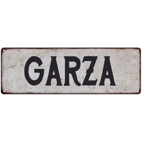 GARZA Vintage Look Gift Rustic Chic Metal Sign 6x18 206180036198