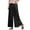 Black, variant on Palazzo Pants For Women Plus Slit Hem High Waisted Comfy Wide Leg Straight Elastic Waist With Pockets Baggy Loose Summer Pants XXXL