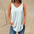 thumbnail image 2 of Yanlir Blouse Sans Manches à Col Rond Décontractée pour Femmes, Hauts Unis pour Dames, Tunique Ample d'Été, Mode Basique Douce (Vert Menthe1,L), 2 of 5
