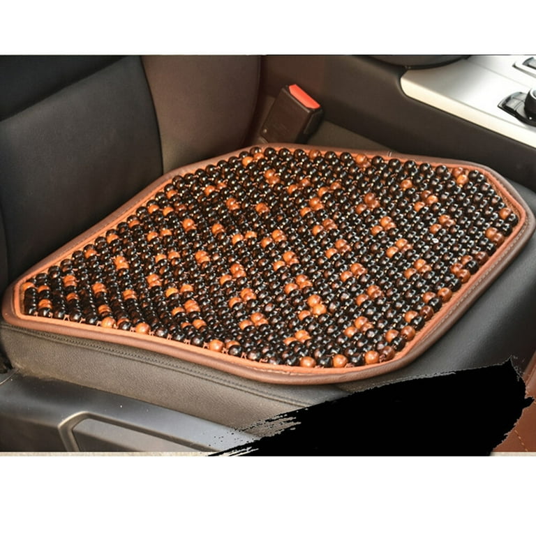 AutoCraft Car & SUV & Truck Seat Cushion, Sand Wood Bead, Universal, Cooling, Easy Fit, Massage, 1 Pack AC2094