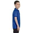 thumbnail image 2 of Hanes Cotton-Blend Kids` Jersey Polo, L, Deep Royal, 2 of 2