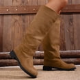 thumbnail image 4 of Womens Casual Winter Knee High Boots Low Heel Suede Sleeve Comfortable Versatile Shoes Low Heel Fall Slouchy Winter Boots, 4 of 6